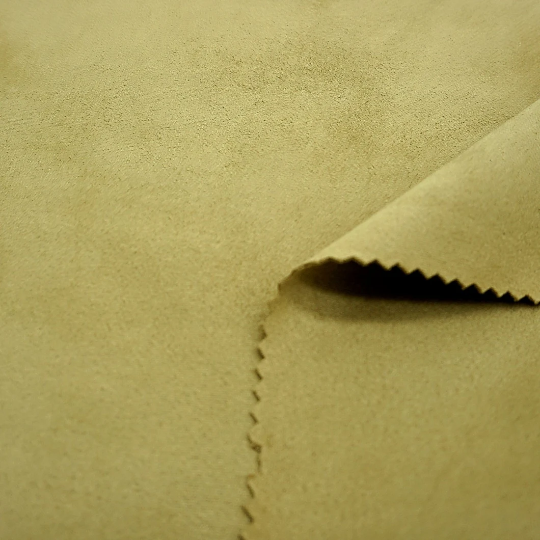 Micro Fiber Suede Fabric 92%Polyester 8%Spandex Soft Handfeeling Fabric for Coat