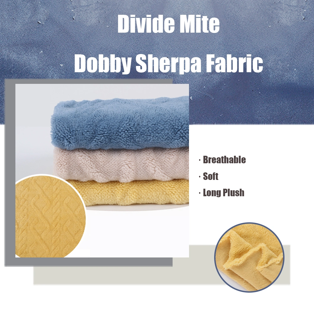 Ultrasound One Side Fleece Fabric Long Plush Micro Fiber Shuvelveteen Sherpa Fleece Fabric