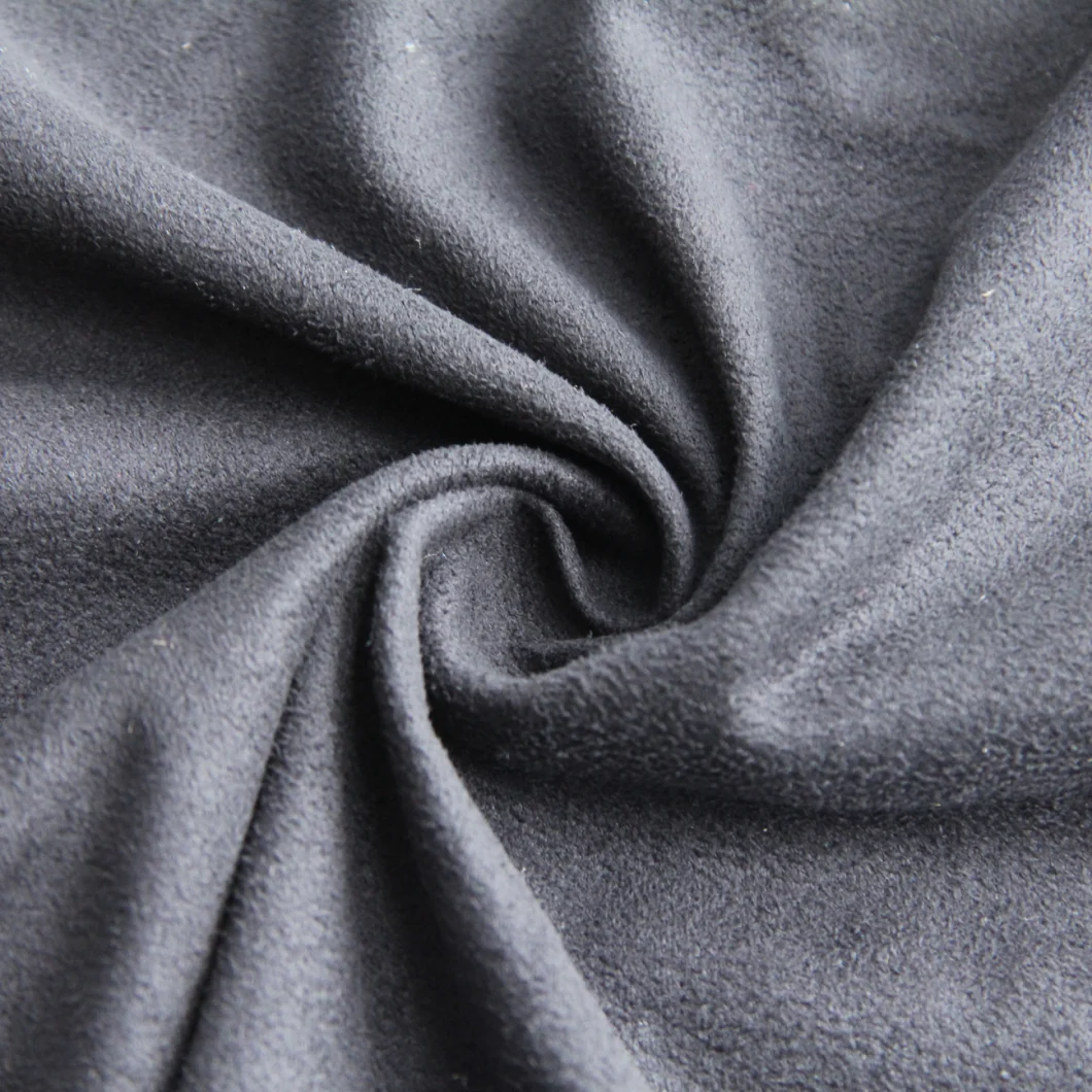 Soft Feel Elastic Polyester Suede Fabric for Jackets/Garment/Women Dress