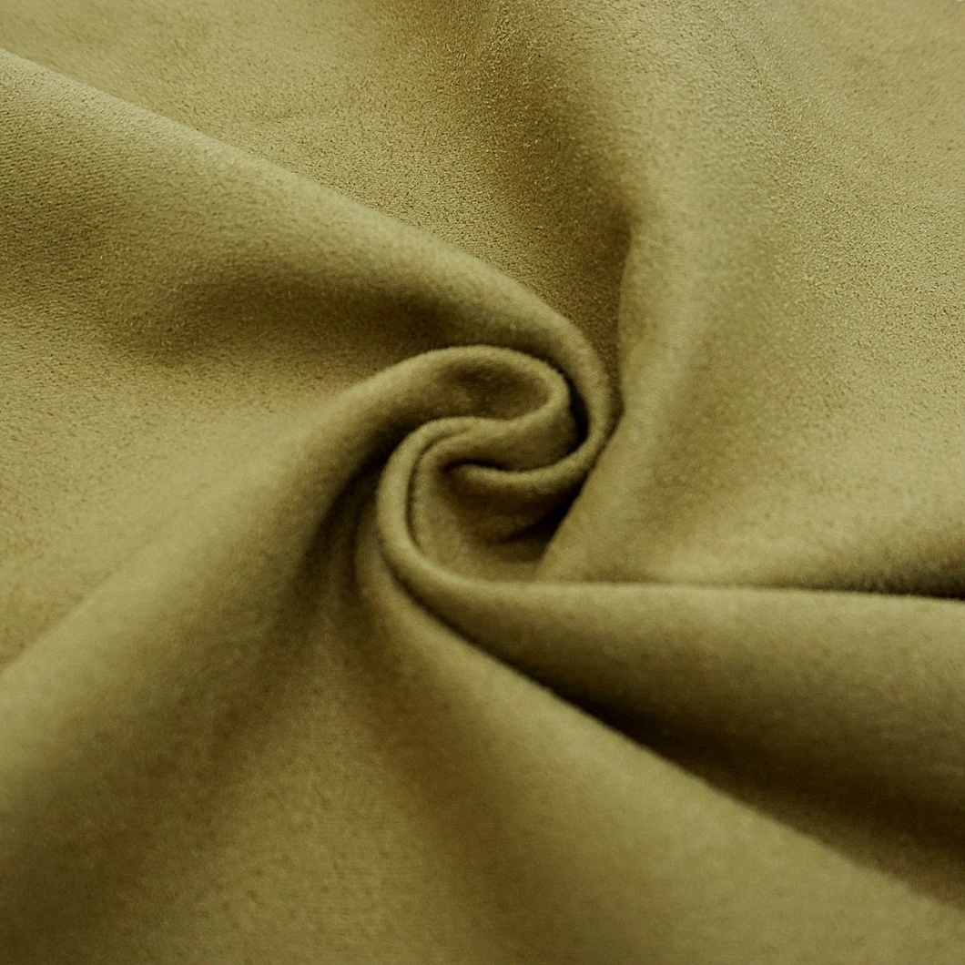 Micro Fiber Suede Fabric 92%Polyester 8%Spandex Soft Handfeeling Fabric for Coat