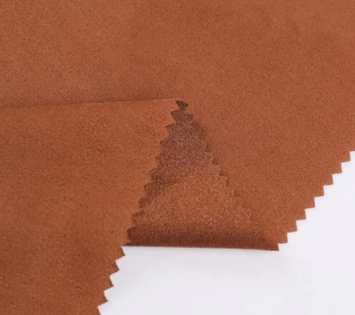 Brushed Single Face Tecido Suede Leather Cloth Imitation Fur Fabric for Garments