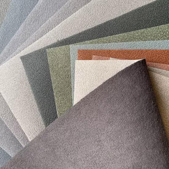 Soft Touch One Glittering Side Suede 100% Polyester Fabric for Sofa Furniture Material