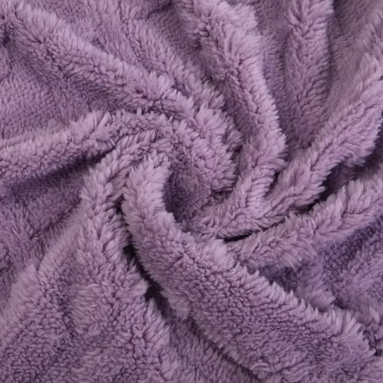 Ultrasound One Side Fleece Fabric Long Plush Micro Fiber Shuvelveteen Sherpa Fleece Fabric
